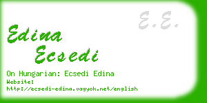 edina ecsedi business card